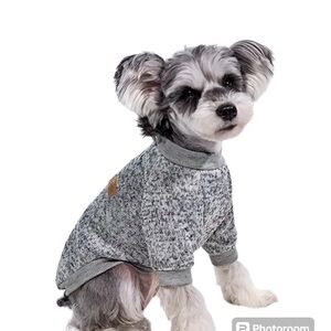 New Grey Fleece Shirt Sweater for Smaller Dogs in sizes Med and XL